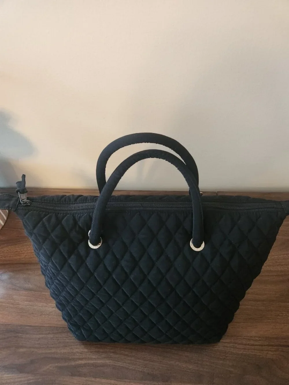 Black Quilted Vera Bradley Tote